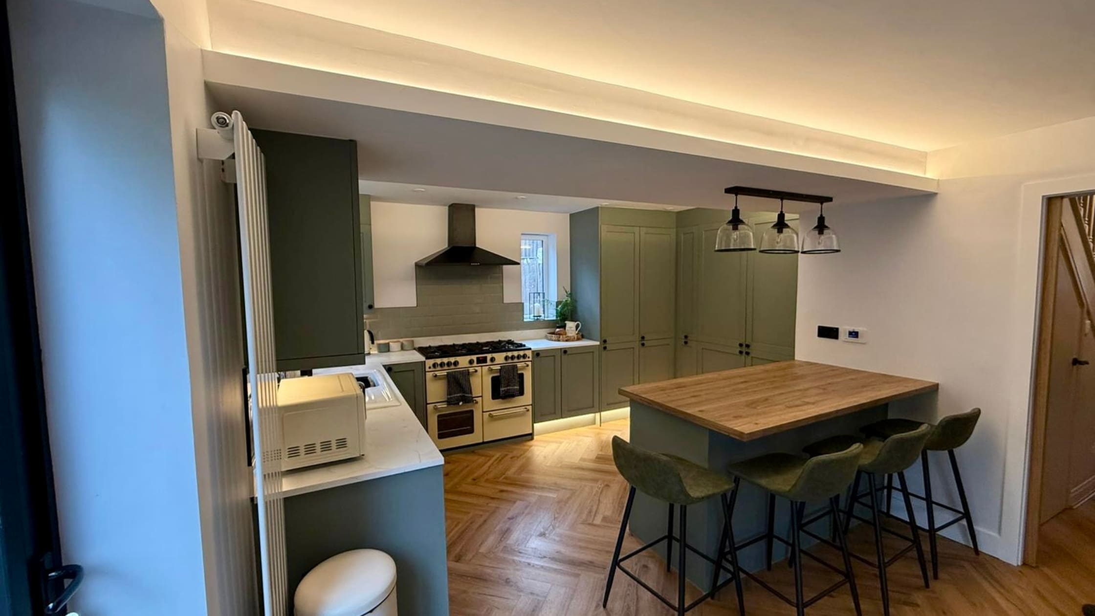 Kitchen Renovation in Port Talbot Completed house renovation by builders in Port Talbot.