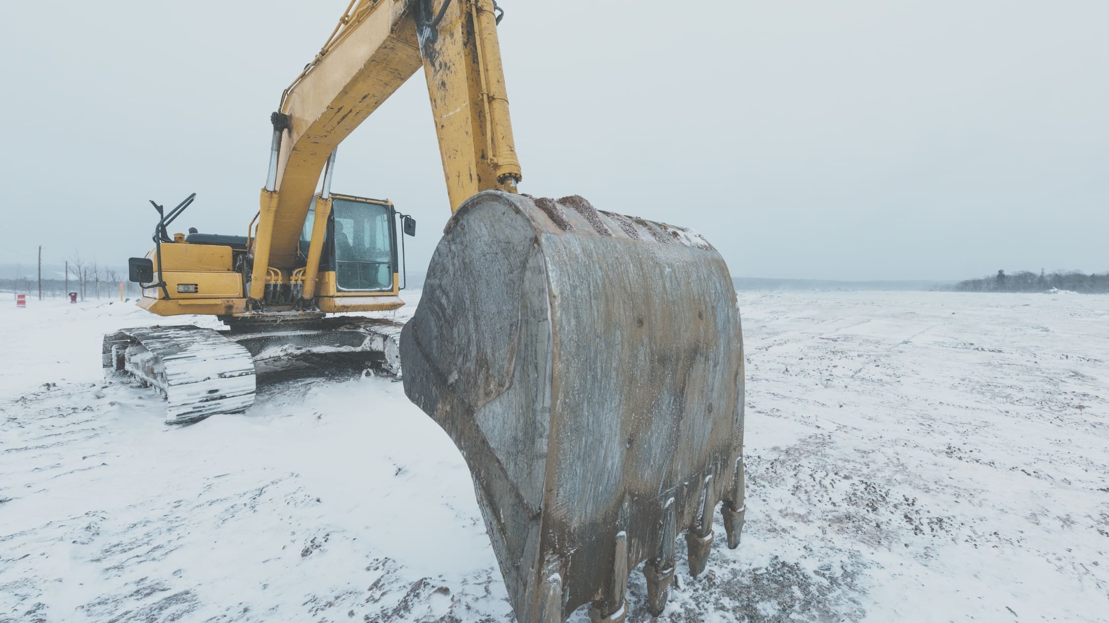 Groundworks in snow